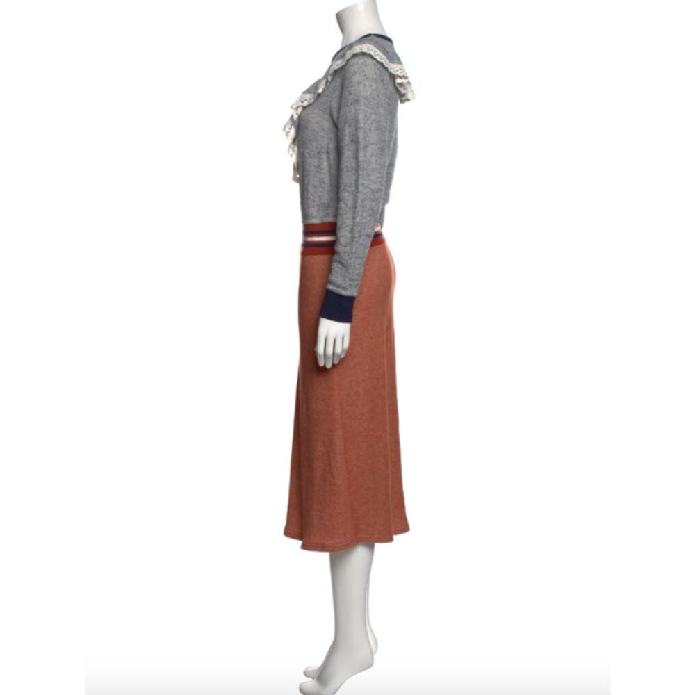 WARM Colorblock Pattern Long Dress - Picture 2 of 3